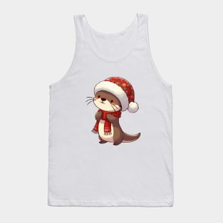 Cute Christmas Otter Tank Top